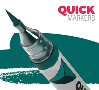 QUICK MARKERS TURQUOISE GREEN.