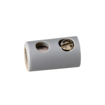 Clavija hembra color gris, 10 unidades.