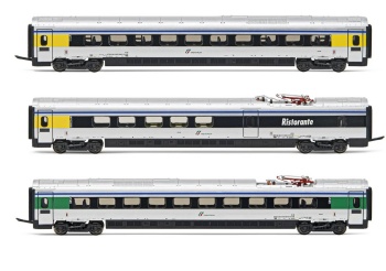 Set de 3 coches intermedios de la FS Cisalpino, época VI.