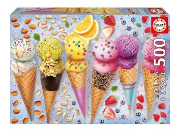 Helados, 500 piezas.