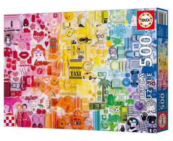 Collage de colores, 500 piezas.