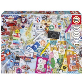Collage de viajes, 1000 piezas