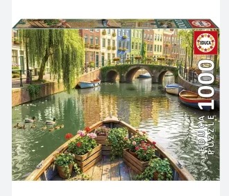 Paseo en barco por Ámsterdam, 1000 piezas.