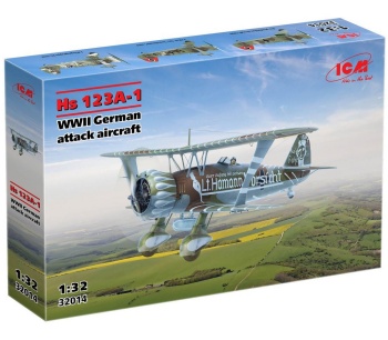Hs 123A-1 WWII German attack aircraft, escala 1/32.