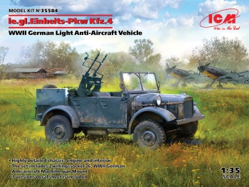 WWII German Light anti aircraft vehicle, escala 1/35.