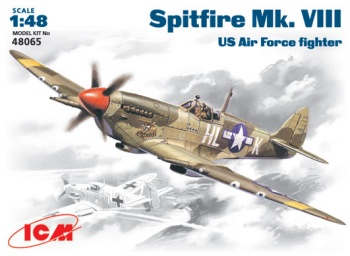 Spitfire Mk. VIII WWII USAAF Fighter, escala 1/48.