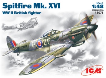 Spitfire Mk. XVI WWII British Fighter. Escala 1/48.