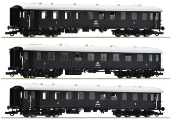 Set de tres coches pasajeros de 4 ejes (ex DRG), tipo Bau, el ferrocar