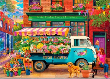 La camioneta de flores.