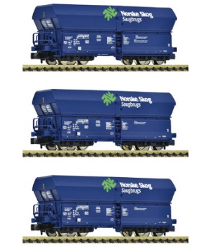 Set de tres vagone NORSKE SKOG VTG, época VI.