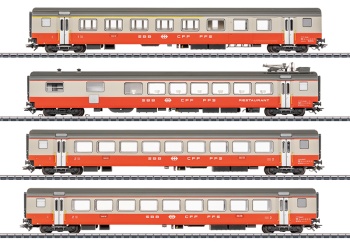 Set de cuatro coches pasajeros federales suizos (SBB/CFF/FFS)