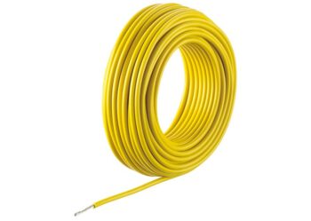 Cable eléctrico color amarillo 0,75, 10m.