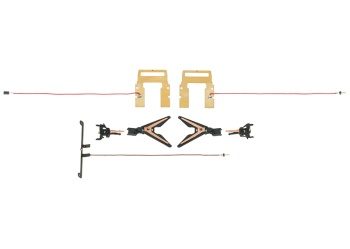 2 cabezales de acoplamiento cerrado que llevan corriente para enchufes