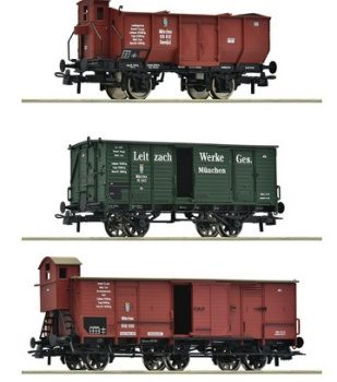 Set de tres vagones de mercancías K.Bay.Sts.B.