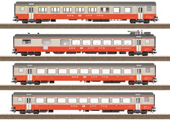 Set de cuatro coches pasajeros federales suizos (SBB/CFF/FFS)