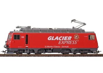Locomotora eléctrica de cremallera y piñón MGB HGe 4/4 II 106 Glacier