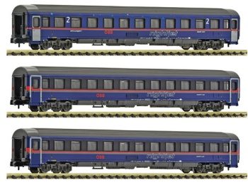 Set de tres coches Eurofirma Nightjet OBB, época VI.