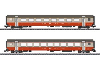 Set de dos coches federales suizos (SBB/CFF/FFS).
