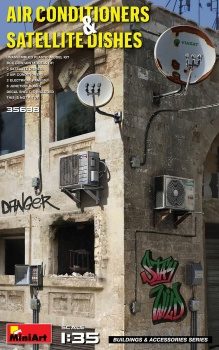 Air conditioners satellites dishes, escala 1/35.