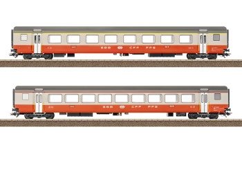 Set de dos coches de pasajeros tipo EW III de los Ferrocarriles Federa