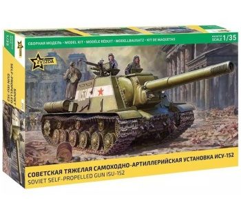 Soviet self-propelled gun ISU-152. Escala 1/35.