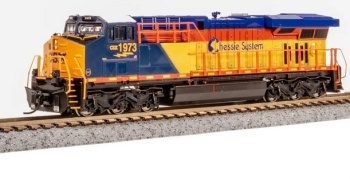 Locomotora GE ES44AC CSX 1973 Chessie System Heritage Paint.