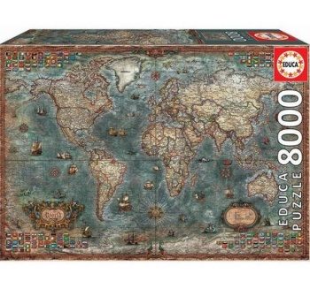 Mapamundi histórico, 8000 piezas.