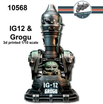 IG-12 & Grogu, escala 1/10.