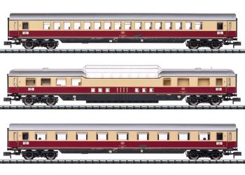 Set de tres coches pasajeros TEE Rheinpfeild, época IV.