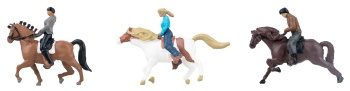 Personajes a caballo.