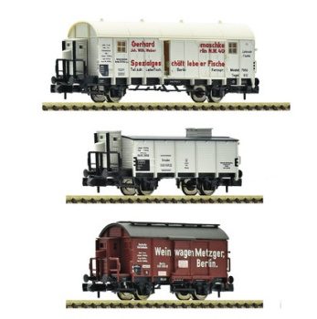 Set de tres vagones de carga cubiertos de la Deutsche Reichsbahn