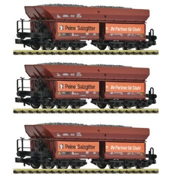 Set de tres vagones de mineral de 6 ejes Peine+Salzgitter DB.