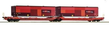 Vagón articulado de doble bolsa, tipo Sdggmrs 738/T3000e, los ferrocar