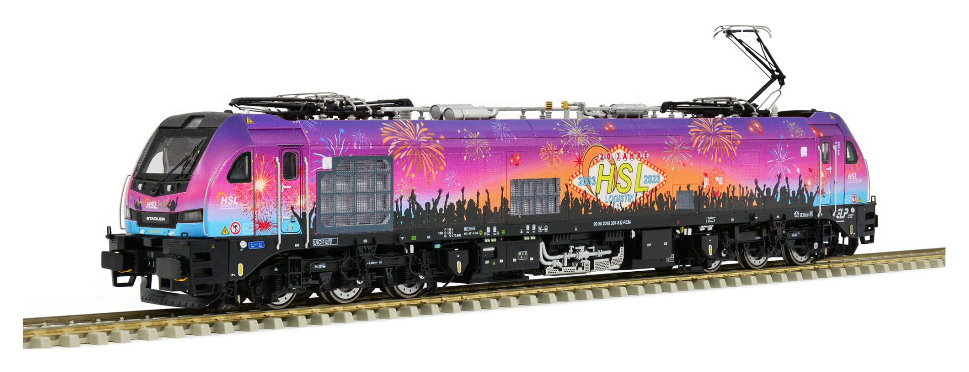 Locomotora multisistema híbrida Stadler Euro 9000 de la HSL, época VI.