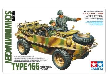 German Schwimmwagen type 166, incluye dos figuras.