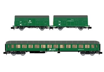 Set de tres vagones ADIF de época VI.