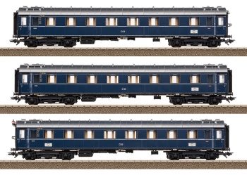 Set de tres coches de pasajeros del tren expreso
