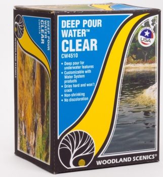 Deep pour water clear.