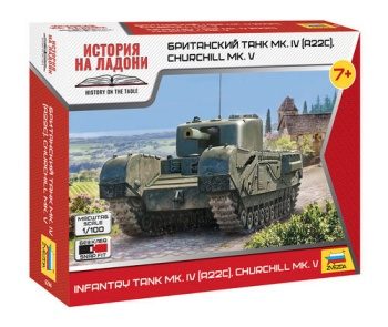 Infantry tank Mk. Iv Churchill Mk. V. Escala 1/100.