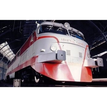 Locomotora diésel 2005T Virgen del Carmen, versión origen color rojo-p