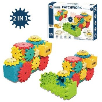 Set de construcción 2 en 1 con 56 piezas encajables