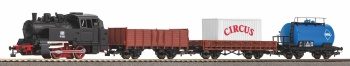 Set Iniiación locomotora e vapor con vagons y circuito de vías.