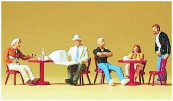 Personajes en el bar.