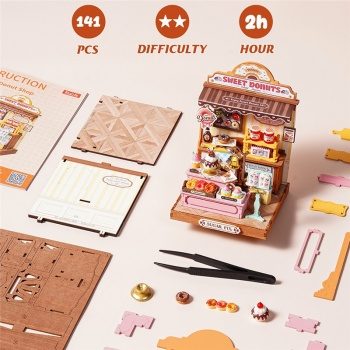 Miniature House Sweeties Donut Shop.