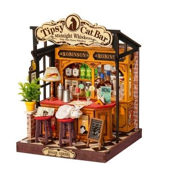 Miniature House: Tipsy Cat bar.