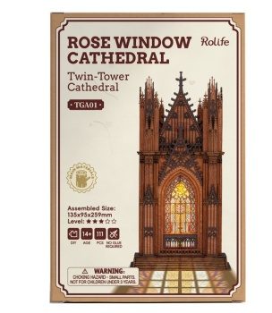 Rose Window Cathedral Twin-tower Cathedral.