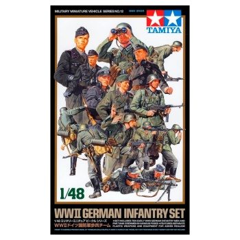 WWII German Infantry set, escala 1/48.