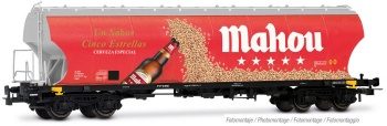 Vagón RENFE Tolva de bogies MAHOU cinco estrellas época V.