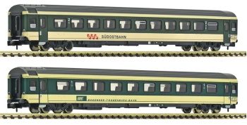 Set 2 con dos coches de tren de pasajeros Voralpen-Express