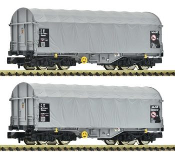 Set de dos coches con lona deslizantes, los shimmns, los ferrocarriles
